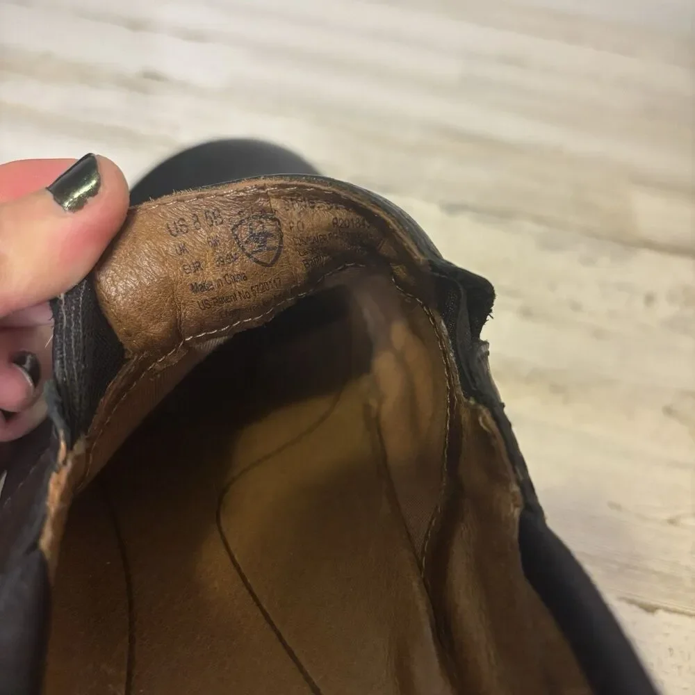 ARIAT Santa Cruz Western Leather Black Clog Comfort Shoes Women's Size 8.5 B - Picture 13 of 13